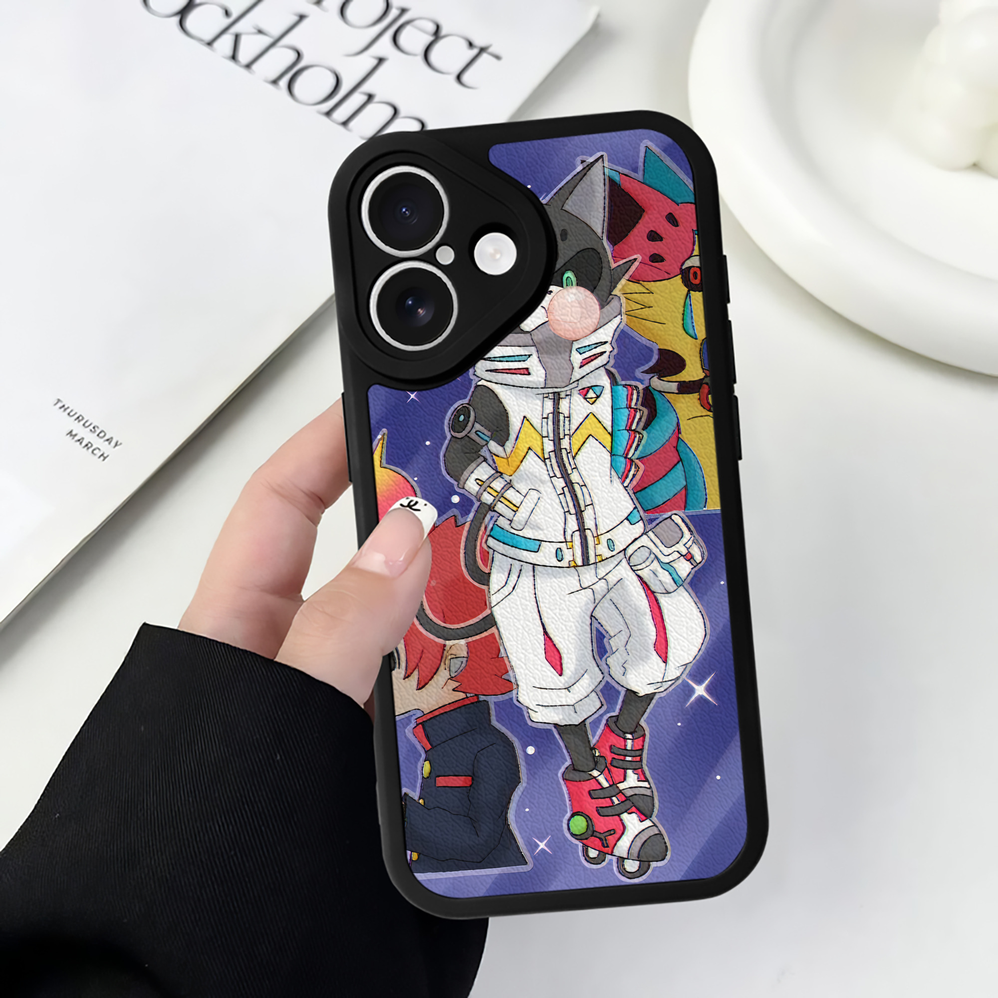 （画像用） 妖怪ウォッチ Yo-kai Watch 【iPhone 16シリーズ対応】シリコンスマホケース（レザー調） 材質：シリコン